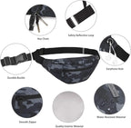 MAXTOP Large Crossbody Fanny Pack with 4-Zipper Pockets,Gifts for Enjoy Sports Festival Workout Traveling Running Casual Hands-Free Wallets Waist Pack Phone Bag Carrying All Phones