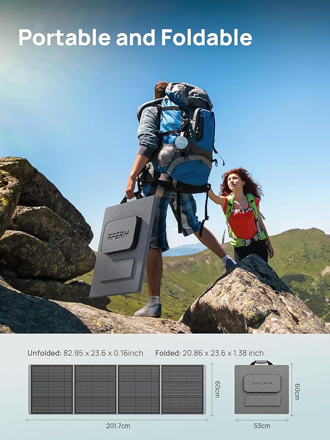 AFERIY Solar Generator P210 with 200W Solar Panel 2400W Portable Power Station 2048Wh | AC Output with 120V,2400W,Solar Generator for Home Use,Outdoor Camping,Power Outage, Camping,Emergencies