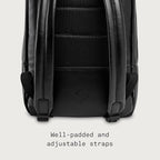 Nordweg Nomad Leather Laptop Backpack NW089A – Lightweight Daypack for Work & Travel – Fits Laptops up to 15.6” (Black)