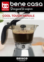 Bene Casa Silver Portable Electric Espresso Maker/Cafetera, 1-3 Cups/Shots (1, SILVER)