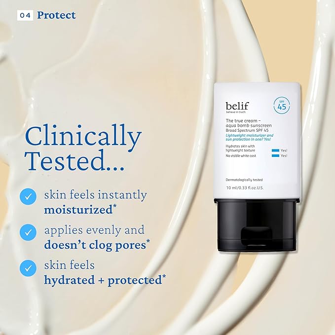 belif Aqua Bomb Dive Into Hydration Set | Korean Skin Care | Value Set | Gift Set for Mom | Gift for Her | Aqua Bomb, SPF 45, Hydrating Toner, Eye Serum