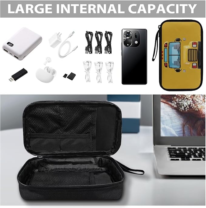 Cars Cable Organizer Bag Tech Pouch Portable Electronics Organizer Travel Case for Phone Power Bank SD Card Electronic Accessories Carry Case