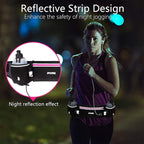 PYFK Upgraded Running Belt with Water Bottles, Hydration Belt for Men and Women, Water Bottle Holder Running Pouch Belt, Fanny Pack Fits 7 inches Phones, Waist pack for Running Hiking Climbing