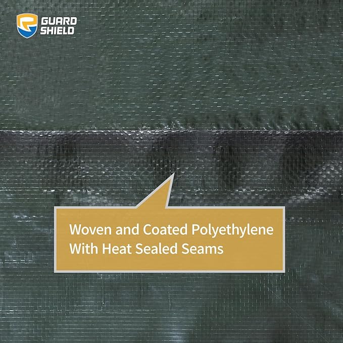GUARD SHIELD Tarp 6x8 Feet Waterproof Green/Silver Tarps 8Mil Multi Purpose UV Resistant Cover for Outdoor,Camping,Tent,Boats