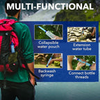Personal Water Filter Straw Outdoor Portable Filtration Emergency Survival Gear Water Solutions Tactical Gear for Hiking Camping Accessories Travel Hunting Fishing Outing Backpacking