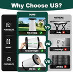 LED Light Up Camping Stool - 450lbs Weight Capacity & Adjustable Height (10 Levels), Compact Folding Chair Stool for Fishing, Hiking, Stadium, Outdoor Events