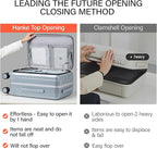 Hanke 26 Inch Large Checked Luggage PC Hard Shell Luggage Top Opening Travel Luggage Suitcases with Wheels for Woman Men.(Grey)