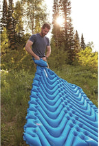 KLYMIT Double V Inflatable Sleeping Pad | Thick, Lightweight, Easy to Inflate, Foldable Air Bed Mattress for Camping & Backpacking