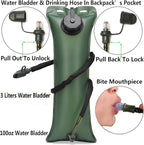 ATBP Tactical Water Hydration Pack Military 3L Water Bladder Carrier Backpack Leakproof for Running Jogging Cycling Hiking