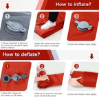 Double Sleeping Pad Camping, Self Inflating 6'' Extra-Thick 2 Person Pillow Built-in Foot Pump Waterproof Inflatable Sleeping Mat Backpacking, Tent, Hiking, Portable Camping Pad