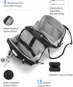 LUGGEX Large Travel Tech Pouch, CBX01 Cable Organizer Bag with Strap for Kindle, Chargers, Cord, Double Accessories & Water Resistant