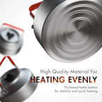 Lixada 1.1L Camping Kettle Set with Cups, Lightweight Aluminum Camp Tea Coffee Pot with Stainless Steel Mugs & Carrying Bag, Portable Outdoor Camping Cookware for Hiking Backpacking Picnic