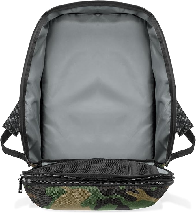 Xtreme Sight Line ~Versa Backpack ~ Removable Faraday Sleeve fits up to a 16" Laptop ~ Heavy-Duty, Lightweight, Foam Padded & Multiple Large Compartments ~ 1000D Nylon/Spacer Mesh ~ Woodland Camo