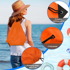 PLULON 6 Pcs Drawstring Bags Bulk Orange Drawstring Backpack String Backpack Cinch Sack Sport Gym Backpack Bags for Yoga Traveling Outdoor Sports