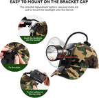 10W LED Coyote Hog Coon Hunting Lights, Rechargeable Hunter Headlamp, Waterproof 60000LUX Super Bright LED Predator Hunter Head Light & 3 Colors (White Red Green), 7 Position Switch