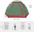 KAZOO Outdoor Camping Tent 2/4 Person Waterproof Camping Tents Easy Setup Two/Four Man Tent Sun Shade 2/3/4 People