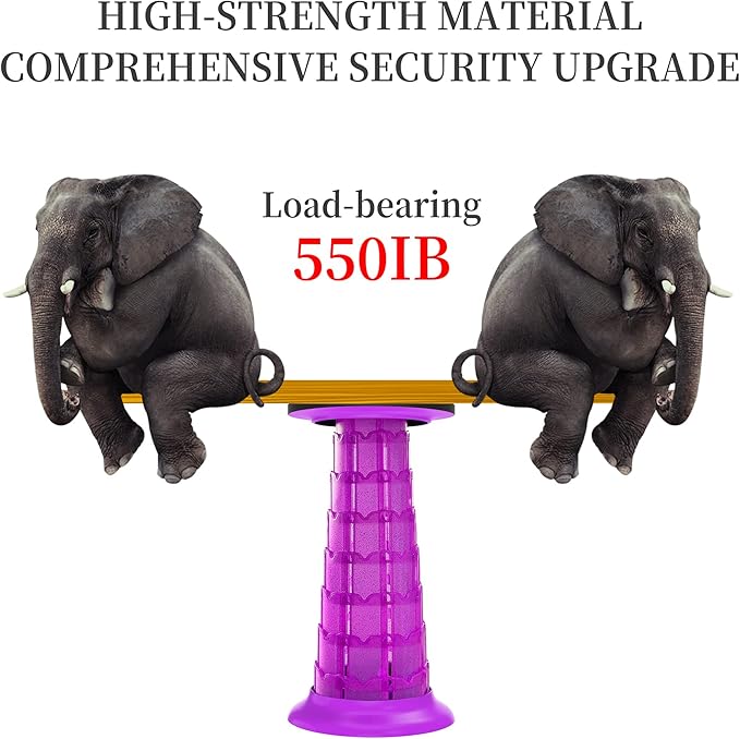 2025 Upgraded XXL Collapsible Stool with Cushion 20.4", 550lbs Max Weight, Wider & Taller Pop Up Seat, Heavy Duty Portable Retractable Folding Chair or Travel Foot Rest, Gift for Camping & Outdoors