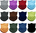 12Pack Summer Balaclava Face Mask Sun UV Protection Hood Breathable Face Mask for Men Women