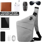 Anti Theft Travel Bag, One Shoulder Large Capacity Cross-body Bag Chest Fashion Lightweight Sling Bags for Travel Sports