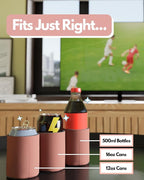 PartyPrints 100 Pack Coral Blank Can Cooler Sleeves, Customizable Bulk Insulated Foam for Beer, Collapsible Plain Drink Holder, Cold Soda Insulator, 12oz Regular, 16oz Tall Cans