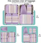 Expandable Compression Packing Cubes for Suitcases,6 Set Lightweight Compressible Travel Packing Organizer for Carry on Suitcase,Organizer Bags Set as Travel Essentials for Women