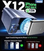 for Magsafe Battery Pack, 10000mAh Magnetic Portable Charger with USB-C 20W Fast Charging, Slim & Lightweight Wireless Power Bank for iPhone Air/17/16/15/14/13 Series, for Travel Cruise Essentials