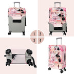 Travel Luggage Cover Suitcase Protector Fits 18-32 Inch Wheel Covers PatternedTravel Related Items Flower Luggage Protector Elastic S