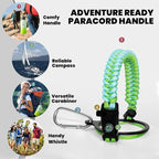 Insulated Water Bottle 87 oz, Triple Wall Vacuum Stainless Steel (Cold for 48 Hrs), Leak Proof & Non-BPA, Modern Water Flask Jug with Paracord Handle & Straw Spout Lids, Ombre Green