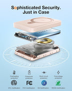 TORRAS EasyGo 10000mAh Magnetic Portable Charger Power Bank for iPhone, Fast Charging Travel Essential Wireless Battery Pack with Stand Compatible with Magsafe,17 Pro Max,Pro,16,15,14,13,12, Rose Gold