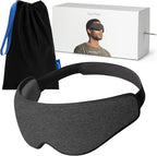 Ostrichpillow Eye Mask, Sleep Mask for Men Women 100% Blackout, No Pressure On Eyes, Soft & Breathable, Adjustable Fit, Travel Bag Included