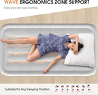 DIVON Twin Air Mattress with Built in Pump Raised,18” Inflatable Mattress with Wave Design,Blow Up Mattress in 2 Mins,Single Twin Size Air Mattress for Guest, Thicker AirBed,Colchon Inflable-330Lbs