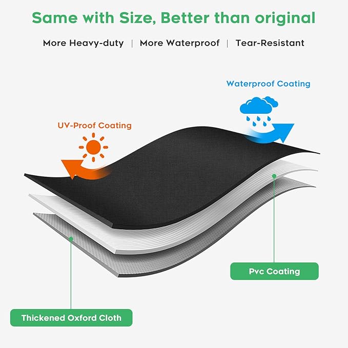 Heavy-Duty 600D BBQ Grill Cover Compatible with Weber Searwood 600 Pellet Grill, 3400145 Weber Searwood 600 Cover, Black