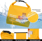 RHINO RESCUE Waterproof Boat First Aid Kit, Lightweight Boat Accessories Dry Bag, Emergency Marine Survival Supplies for Outdoor Kayak, Fishing, Floating, Swimming, Beach & Camping (Red)