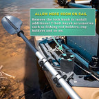DoubleHeader Kayak Track Paddle Holder, Save Kayak Track Space, Kayak Paddle Clip, Kayak Track Mount Accessories, Kayak Oar/Fishing Net/Gaff Holder for Fishing, Kayak Fishing Accessories