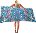 Beach Towel Microfiber 60"x30" Lightweight Sand Free Quicy Dry Blue Mandala Travel Towels Swim Pool Yoga Gym Camping for Women Men Girls Kids Beach Essentials Accessories Vacation Gift