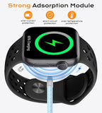 Temdan for Travel Vacation Essentials,3 in 2 USB C Cable for Apple Watch Charger/iPhone 17 Charger/Lightning,Multi Charging Cable Cord,Camping Essentials,Designed for iWatch &iPhone 16-12-6FT Blue
