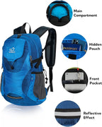 WATERFLY Lightweight Packable Hiking Backpack: 30L Foldable Travel Daypack Ultralight Camping Day Pack for Woman Man