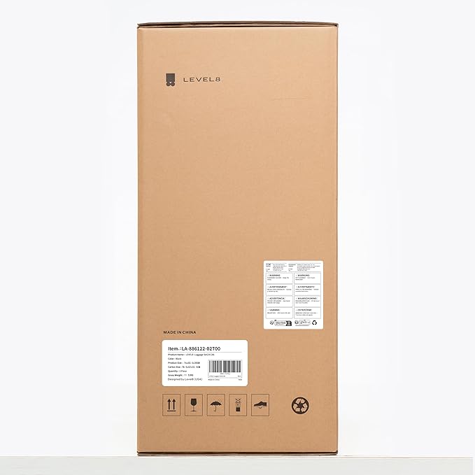 LEVEL8 Luggage Sets 2 Piece, 20/28 inch Hardshell Suitcases Sets, Lightweight Luminous Textured Hardside with Spinner Wheels, Tsa Lock, 2-Piece Set (20/28), Black