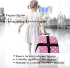2 Pack Suitcase Belts, Adjustable Luggage Straps, Bright Colors Travel Packing Straps with Quick Release Buckle (Black)
