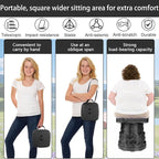 Fishboy Upgraded Square Collapsible Stool, 400lbs Max Weight, Lightweight But Sturdy, Portable Retractable Folding Telescoping Foldable Camping Stool for Adults Outdoor Fishing Hiking BBQ