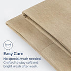 Queen Pillow Cases Set of 2 - Ultra Soft Hotel Quality Pillowcase Covers - Comfy Bedding for Women, Men, Kids and Teens - Machine Washable Pillow Protectors - 2 Pieces Set - Queen Size Heathered Tan