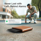 Wallet Tracker (Both iOS and Android) IP68 Bluetooth Smart Finder Card GPS Tracker for Bags Passport Works with Apple Find My (Apple MFi Certified) & Google Find My Device - Wireless Charging