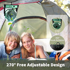 Camping Fan with Smart Voice， 22500mAh Battery Powered Portable Fan with Light&Hook, 5-Speed 270°Adjustable, Camping Essentials for Indoor, Tent, Travel, Patio, RVing, BBQ, Fishing, Jobsite