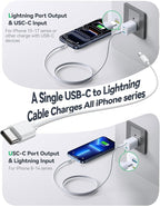 JOYROOM iPhone 14 13 Charger Fast Charging, 3-Port GaN USB C Block, 30W Type C Charging Block with Foldable Power Adapter for iPhone 12/13/14/15/16/17, iPad, Galaxy, and More (Blue)