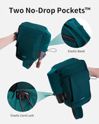 ECOHUB Crossbody Bags for Women Men, Anti-Theft RFID Blocking Roomy Sling Backpack with Sturdy SBS Zippers Water Resistant Chest Shoulder Bag Daypack with 9 Pockets Casual Outdoor Hiking, Turquoise