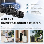 Krute Carry On Luggage 20 inch Aluminum Frame Suitcase with Spinner Wheels No Zipper Hardshell PC+ABS Luggages TSA Lock Zipperless Suitcases