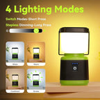 AlpsWolf Camping Lantern Rechargeable, 4 Modes Stepless Dimming LED Lantern, Rechargeable Lantern for Power Outages, IPX4 Waterproof Portable Camping Light, Green 2 Packs