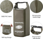 Waterproof First Aid Kit Roll Top Boat Emergency Kit with Waterproof Contents for Fishing Kayaking Boating Swimming Camping Rafting Beach Green