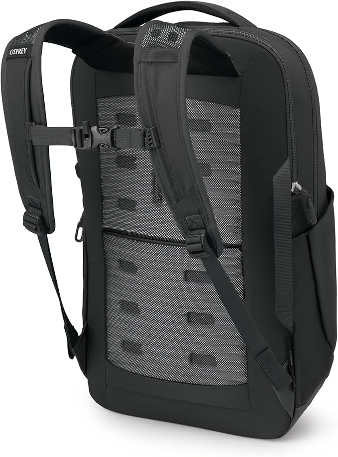 Osprey Ozone Laptop Backpack with Ventilated AirScape™ Backpanel - Lightweight Travel Backpack with 16” Laptop Sleeve - Carry-On Compatible Travel Bag for Men and Women, Black