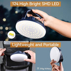 VAVOFO 30W LED Camping Lantern Rechargeable, 3000LM,124 LED with 3 Lighting Modes, 7200mAh Portable Tent Light with Magnet, IP65 Waterproof for Emergencies ,Power Outages,Hurricane (Blue)